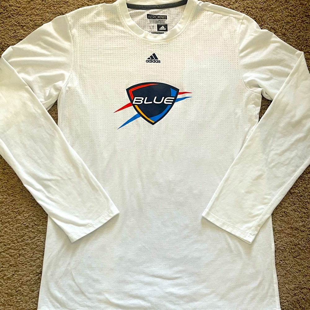 Mens Adidas NBA Long Sleeve Tee (OKC Blue)! (Good Condition)